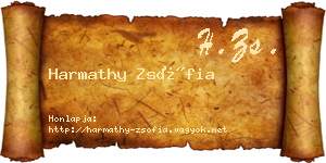 Harmathy Zsófia névjegykártya